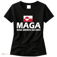 Make America Go Away MAGA Anti Trump Greenland Flag Women's T-Shirt thumb 0