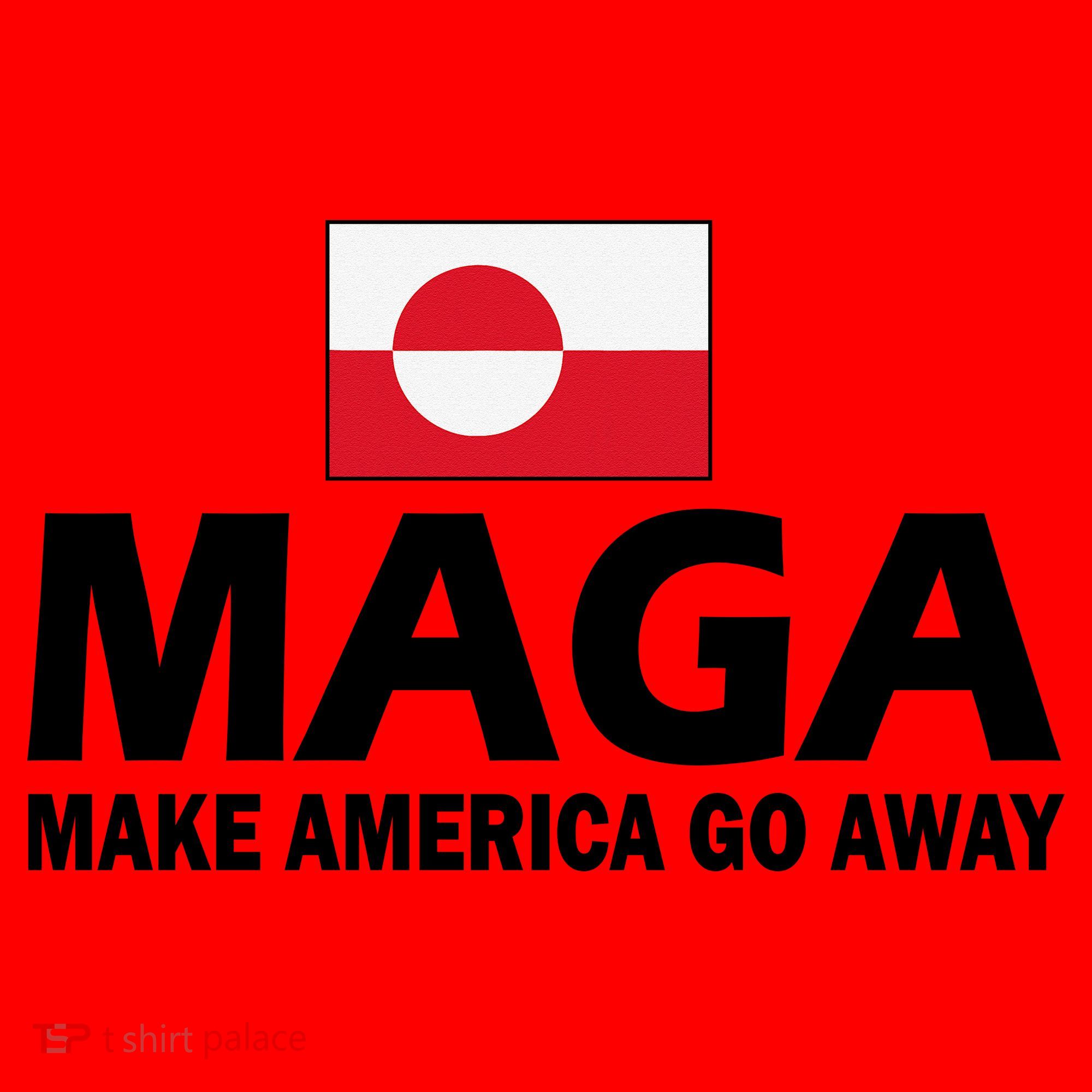 Make America Go Away MAGA Anti Trump Greenland Flag Santa Hat