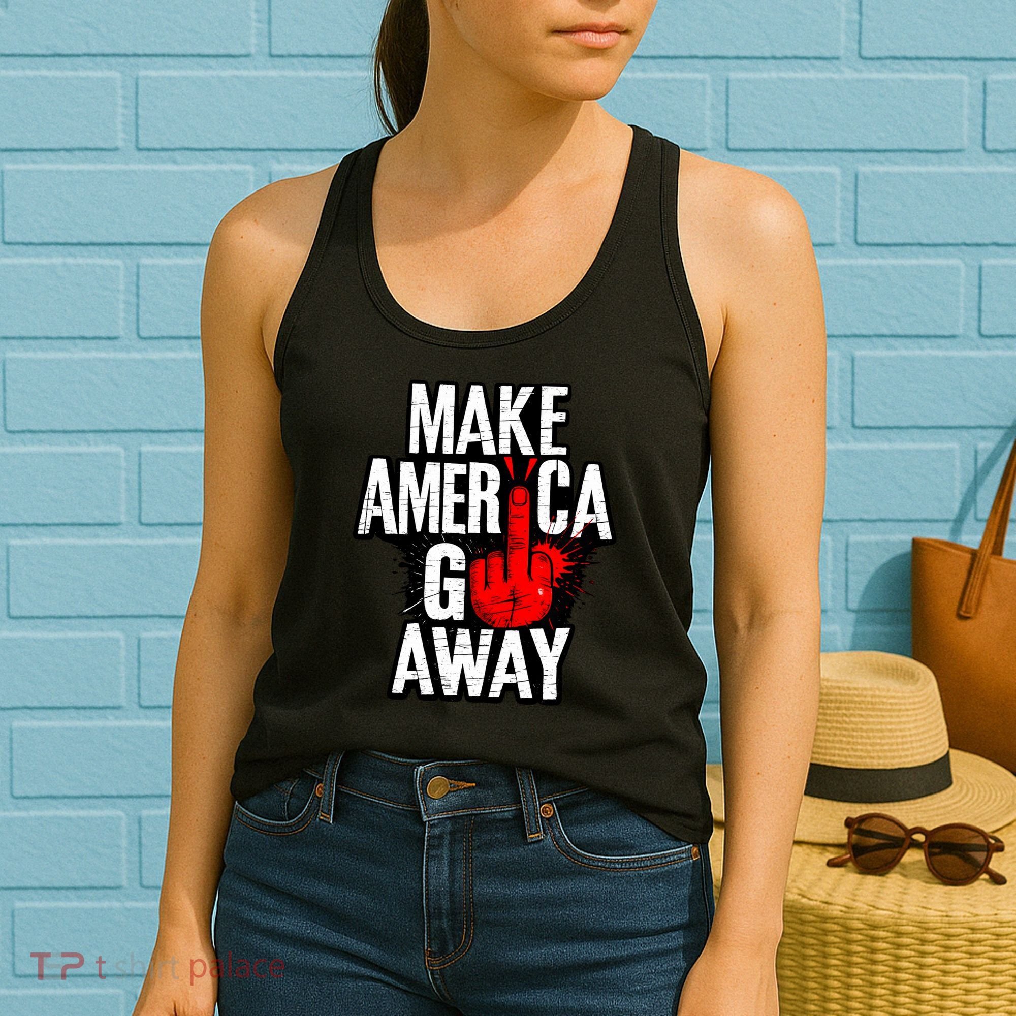 Make America Go Away Greenland Canada Women's Tank Top