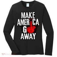 Make America Go Away Greenland Canada Women's Long Sleeve Shirt thumb 0