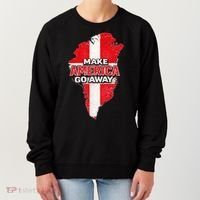 Make America Go Away Greenland Map MAGA Women's Sweatshirt thumb 0