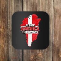 Make America Go Away Greenland Map MAGA Coaster thumb 0