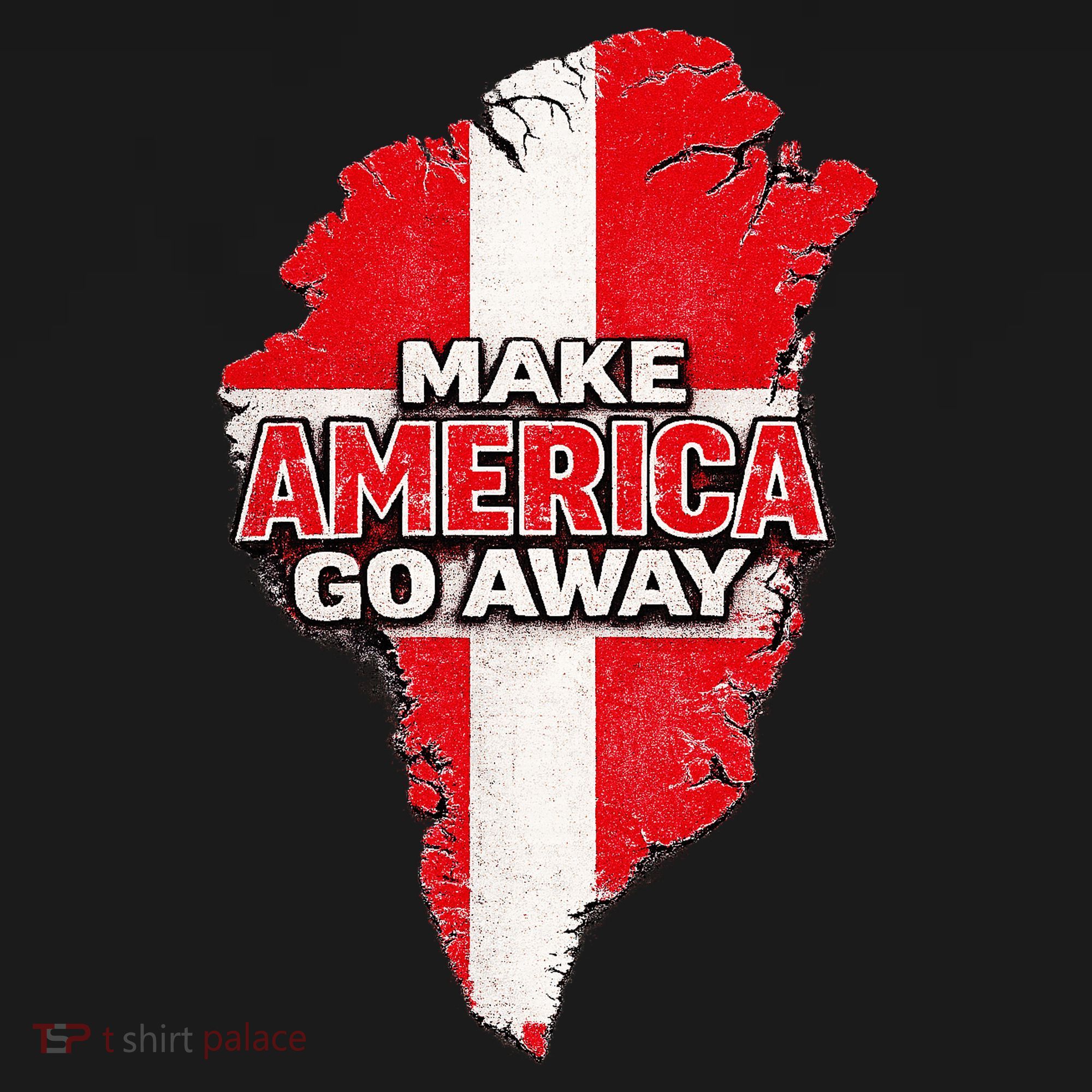 Make America Go Away Greenland Map MAGA Toddler Hoodie