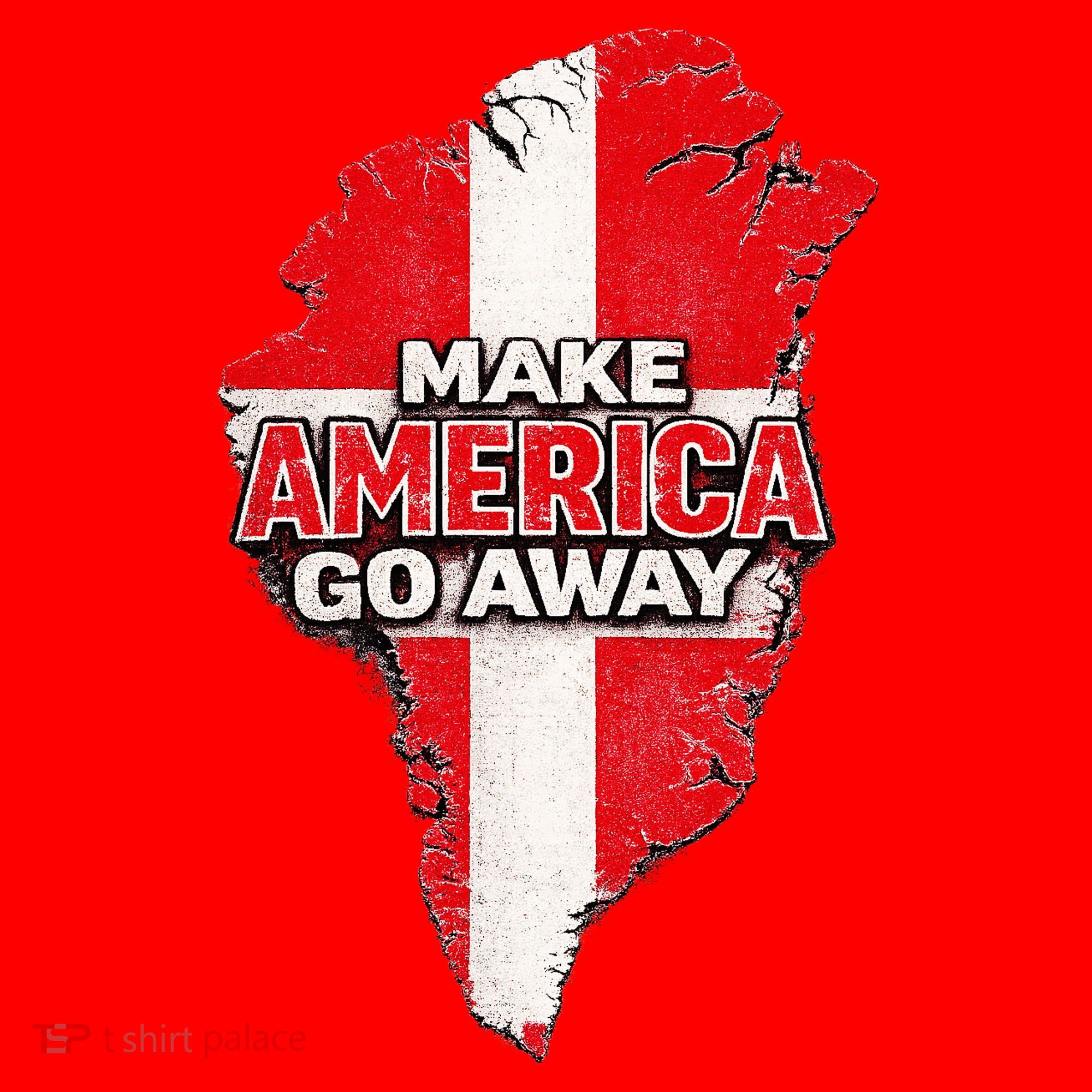 Make America Go Away Greenland Map MAGA Santa Hat