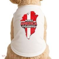 Make America Go Away Greenland Map MAGA Doggie Tank thumb 0