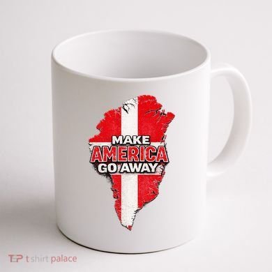 Make America Go Away Greenland Map MAGA Coffee Mug back