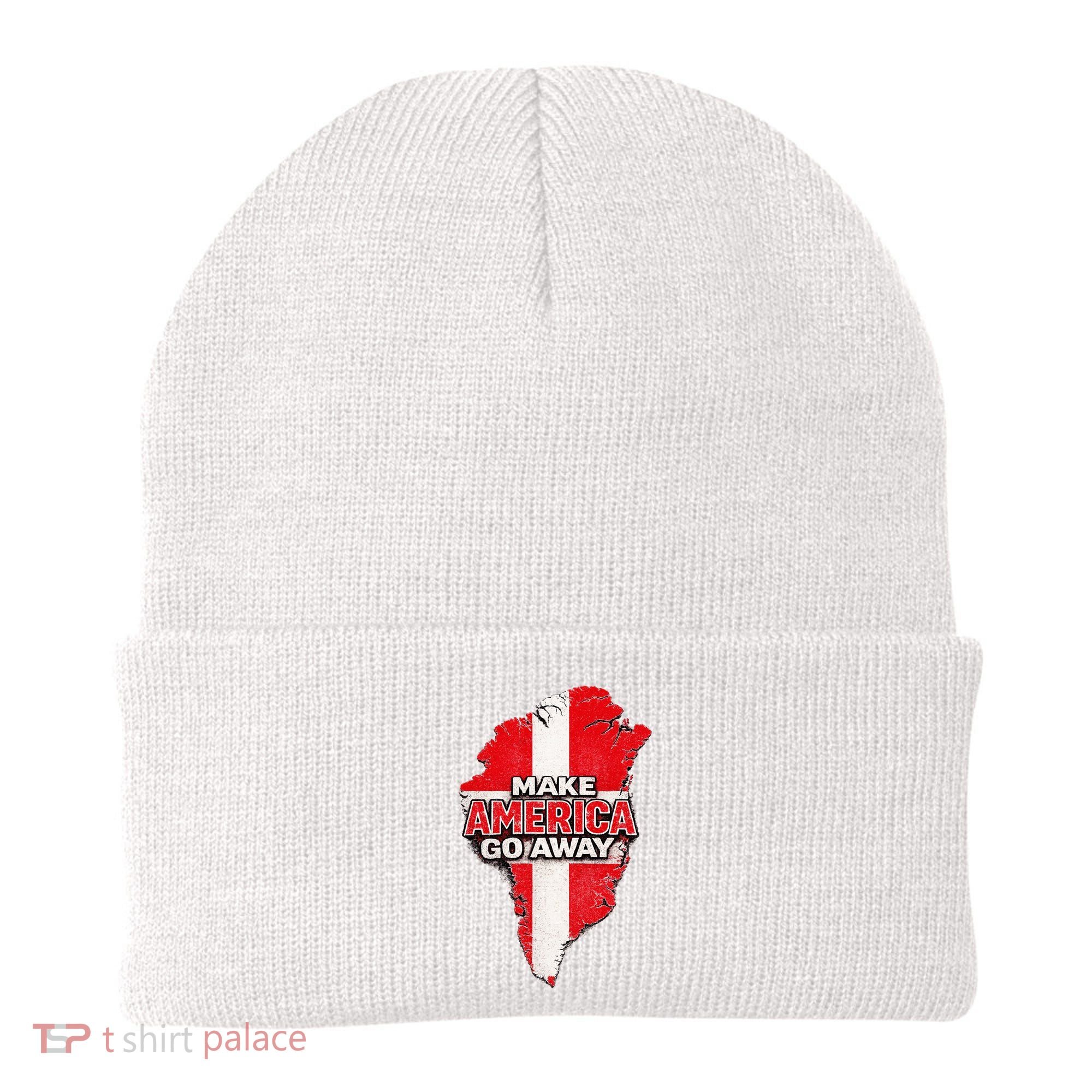 Make America Go Away Greenland Map MAGA Beanie