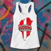 Make America Go Away Greenland Map MAGA Women's Tank Top thumb 3