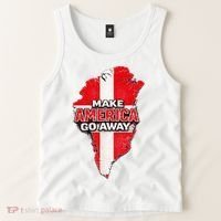 Make America Go Away Greenland Map MAGA Tank Top thumb 2