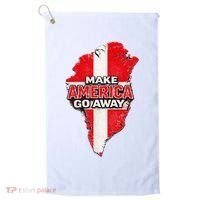 Make America Go Away Greenland Map MAGA Golf Towel thumb 0