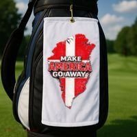 Make America Go Away Greenland Map MAGA Golf Towel thumb 2