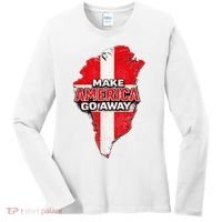 Make America Go Away Greenland Map MAGA Women's Long Sleeve Shirt thumb 0