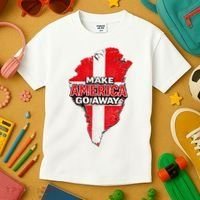 Make America Go Away Greenland Map MAGA Kids T-Shirt thumb 3