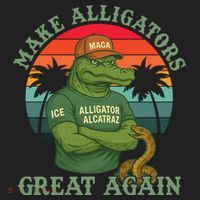 Make Alligators Great Again Alligator Alcatraz Funny Florida Everglades Women's Sweatshirt thumb 2