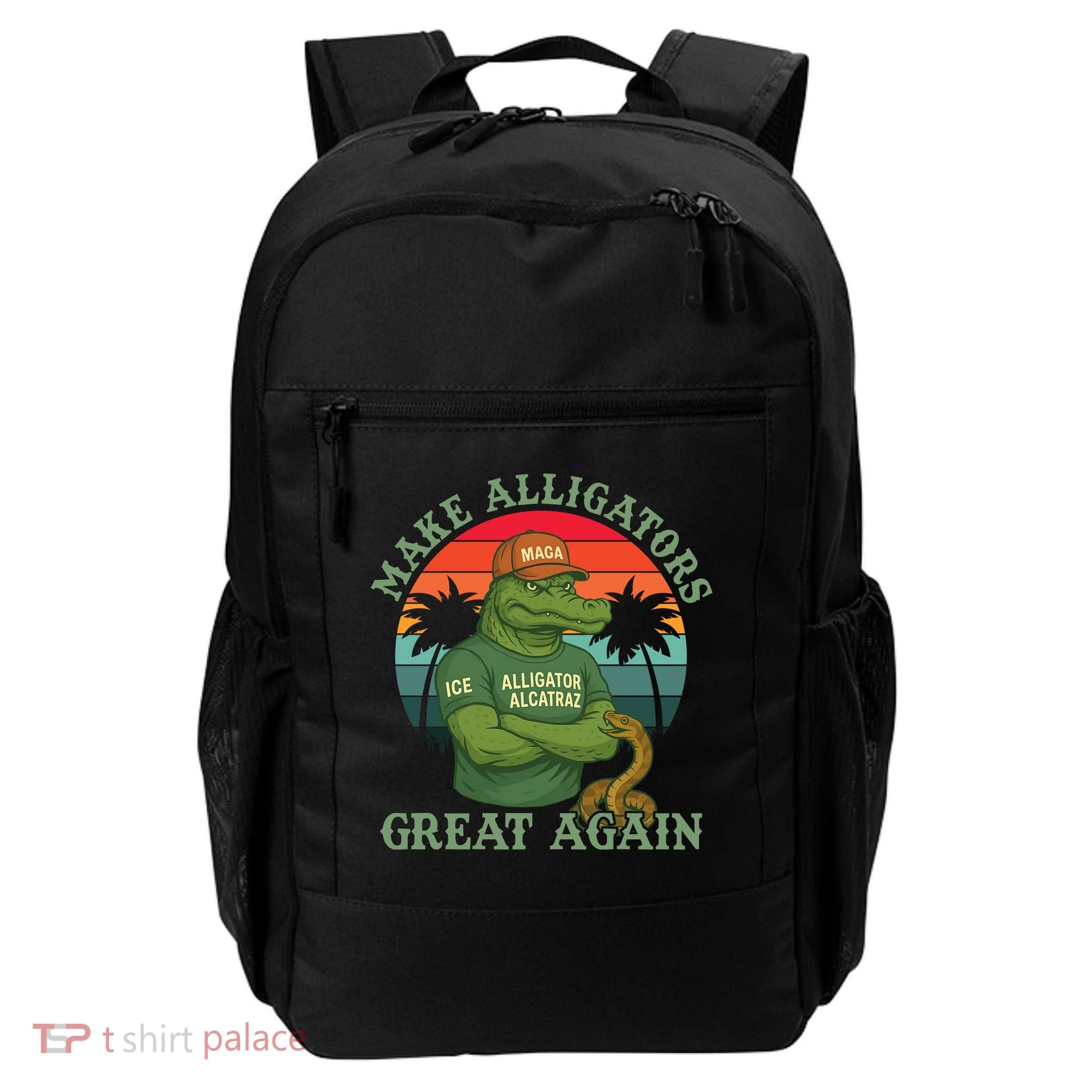 Make Alligators Great Again Alligator Alcatraz Funny Florida Everglades Backpack