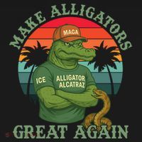 Make Alligators Great Again Alligator Alcatraz Funny Florida Everglades Coaster thumb 2