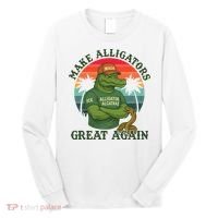 Make Alligators Great Again Alligator Alcatraz Funny Florida Everglades Long Sleeve Shirt thumb 0