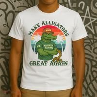 Make Alligators Great Again Alligator Alcatraz Funny Florida Everglades T-Shirt thumb 3