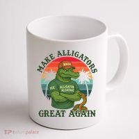 Make Alligators Great Again Alligator Alcatraz Funny Florida Everglades Coffee Mug thumb 1