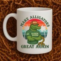 Make Alligators Great Again Alligator Alcatraz Funny Florida Everglades Coffee Mug thumb 2