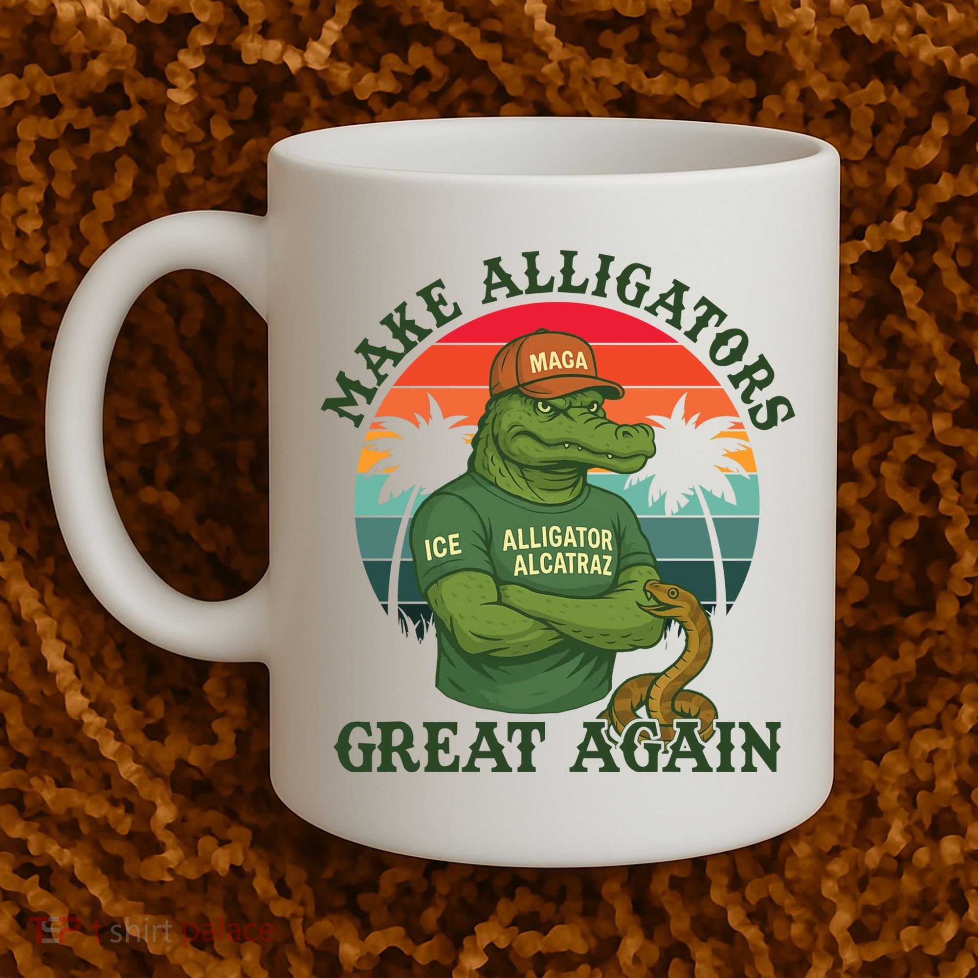 Make Alligators Great Again Alligator Alcatraz Funny Florida Everglades Coffee Mug