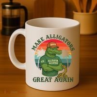 Make Alligators Great Again Alligator Alcatraz Funny Florida Everglades Coffee Mug thumb 4