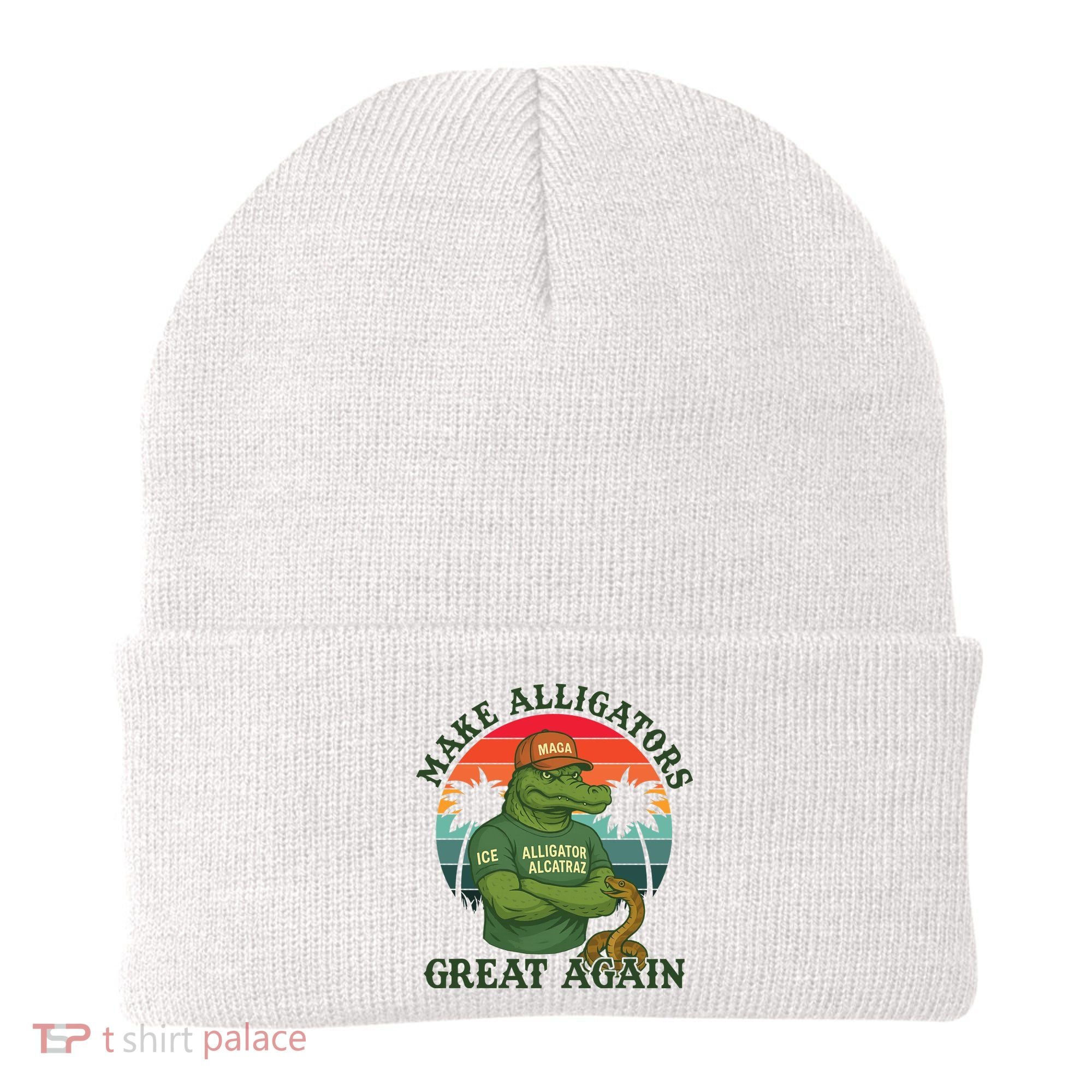 Make Alligators Great Again Alligator Alcatraz Funny Florida Everglades Beanie
