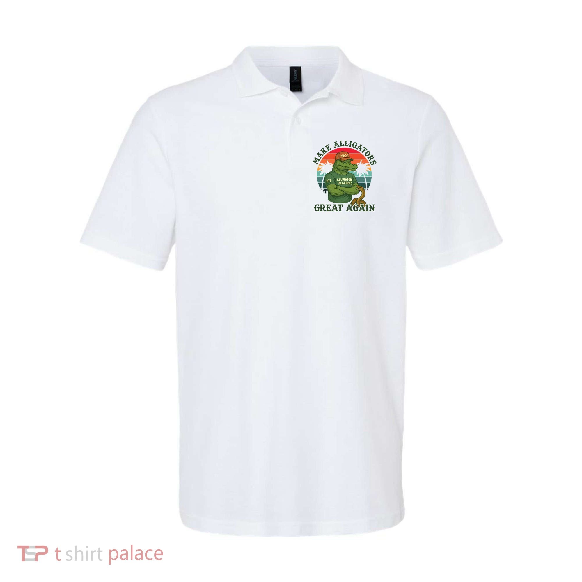 Make Alligators Great Again Alligator Alcatraz Funny Florida Everglades Polo
