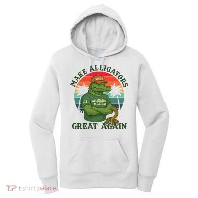 Make Alligators Great Again Alligator Alcatraz Funny Florida Everglades Women's Hoodie