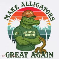 Make Alligators Great Again Alligator Alcatraz Funny Florida Everglades Women's Hoodie thumb 2