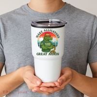 Make Alligators Great Again Alligator Alcatraz Funny Florida Everglades Tumbler thumb 2