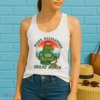 Make Alligators Great Again Alligator Alcatraz Funny Florida Everglades Women's Tank Top thumb 2