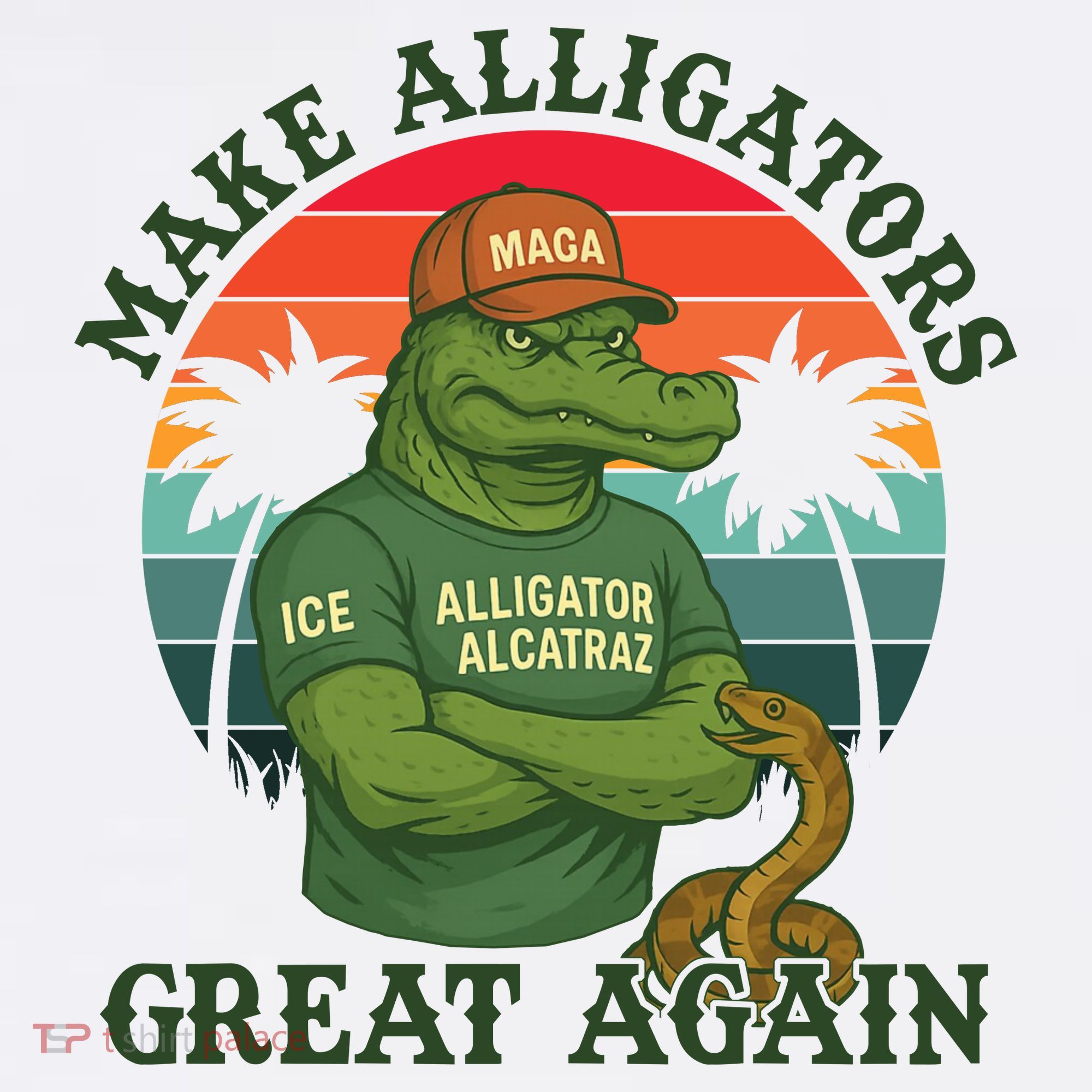 Make Alligators Great Again Alligator Alcatraz Funny Florida Everglades Baby Bodysuit