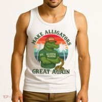 Make Alligators Great Again Alligator Alcatraz Funny Florida Everglades Tank Top thumb 3