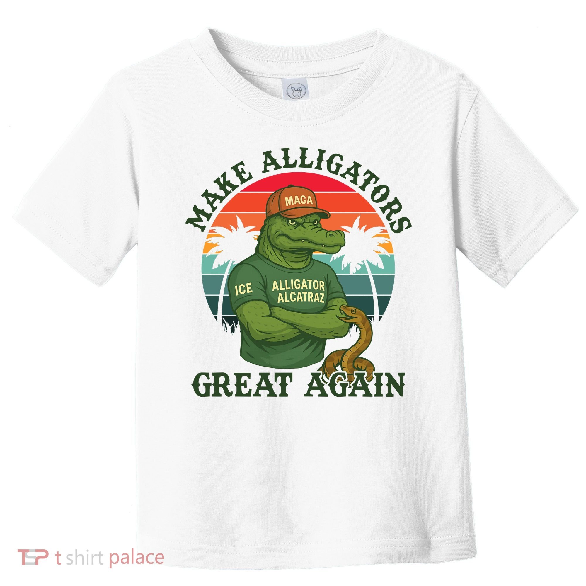 Make Alligators Great Again Alligator Alcatraz Funny Florida Everglades Toddler T-Shirt