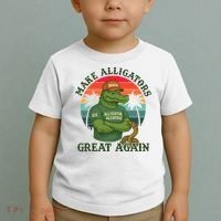 Make Alligators Great Again Alligator Alcatraz Funny Florida Everglades Toddler T-Shirt thumb 2