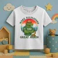 Make Alligators Great Again Alligator Alcatraz Funny Florida Everglades Toddler T-Shirt thumb 3