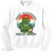 Make Alligators Great Again Alligator Alcatraz Funny Florida Everglades Kids Sweatshirt thumb 0