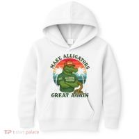 Make Alligators Great Again Alligator Alcatraz Funny Florida Everglades Kids Hoodie thumb 0