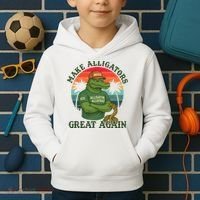 Make Alligators Great Again Alligator Alcatraz Funny Florida Everglades Kids Hoodie thumb 2