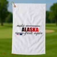 Make Alaska Great Again Golf Towel thumb 1