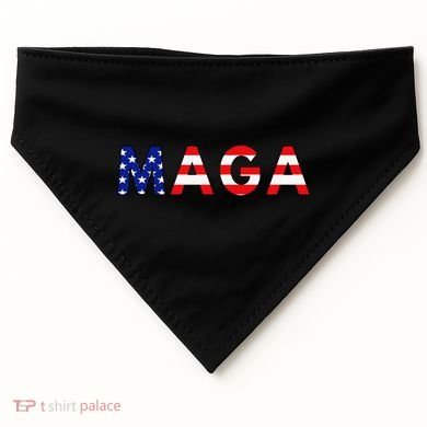 MAGA American Flag USA-Made Doggie Bandana