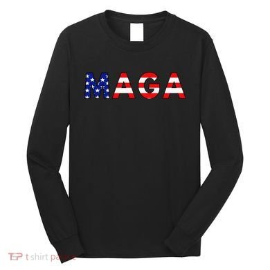 MAGA American Flag Long Sleeve Shirt