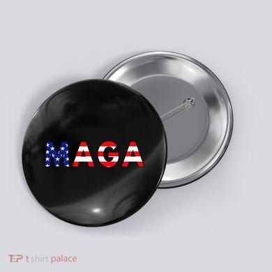 MAGA American Flag Button