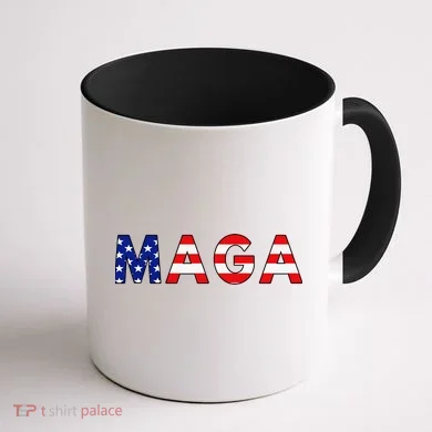 MAGA American Flag Coffee Mug back