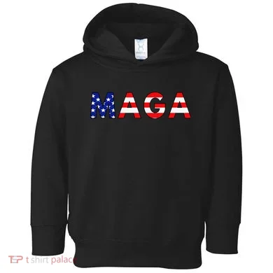 MAGA American Flag Toddler Hoodie