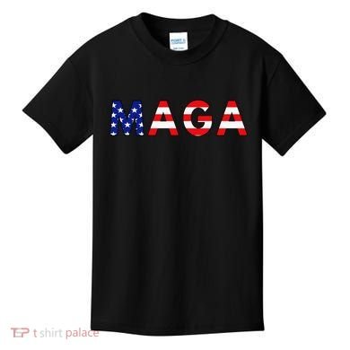 MAGA American Flag Kids T-Shirt