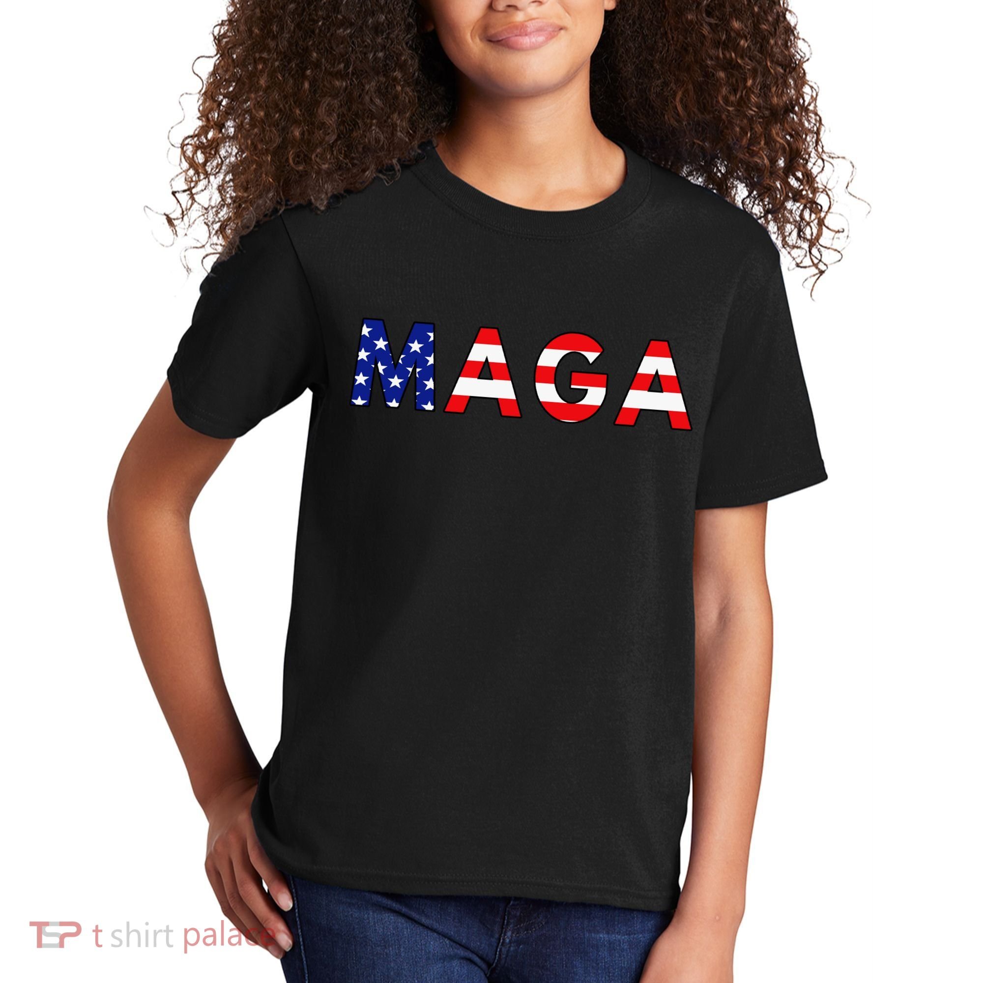 MAGA American Flag Kids T-Shirt