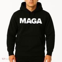 MAGA Distressed Logo Make America Great Again Hoodie thumb 2
