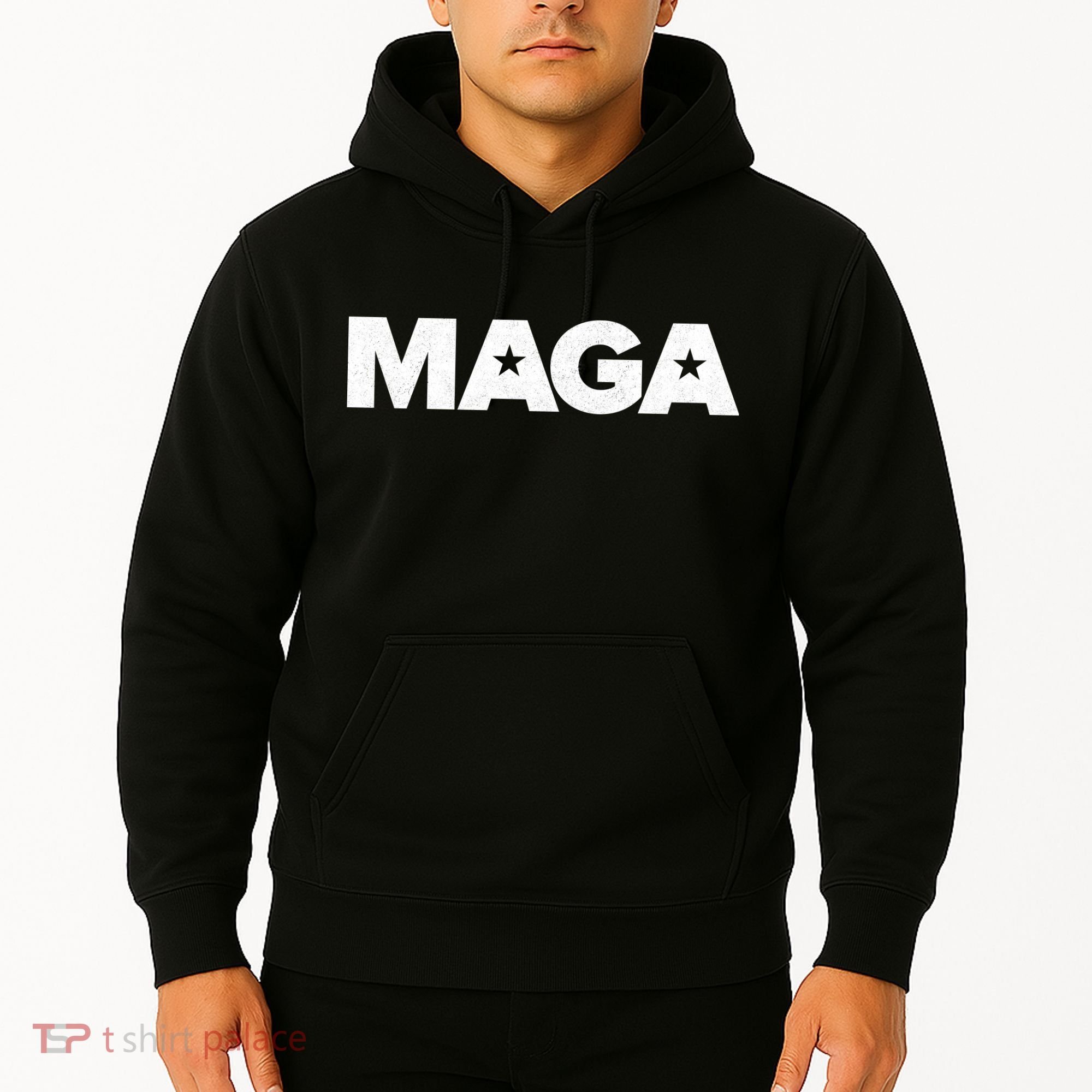 MAGA Distressed Logo Make America Great Again Hoodie